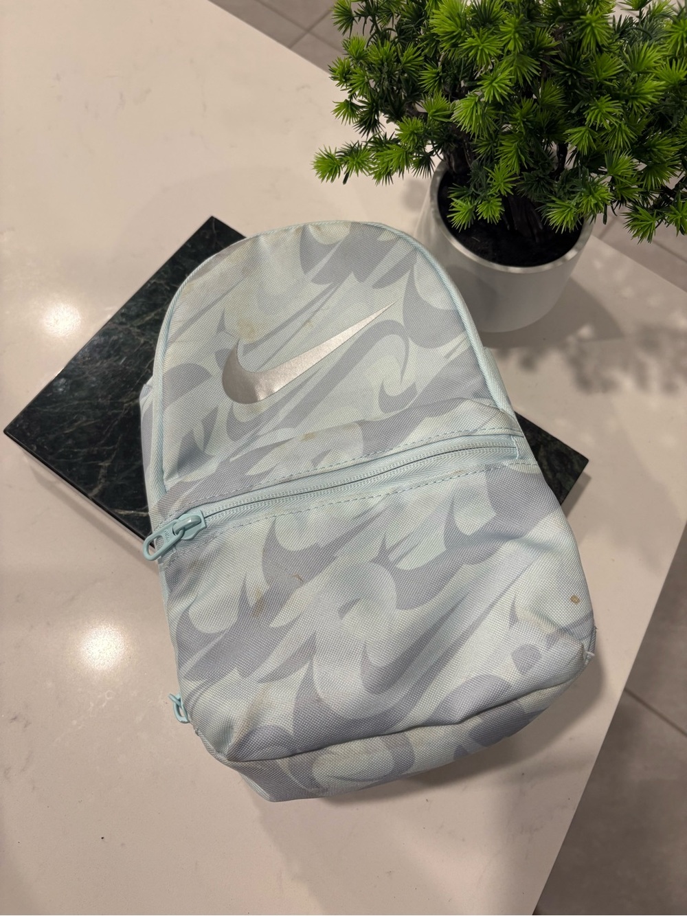 Nike Ice Blue Swoosh Mini cooler